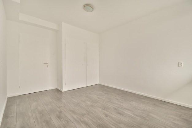 A small empty room with in a modern house