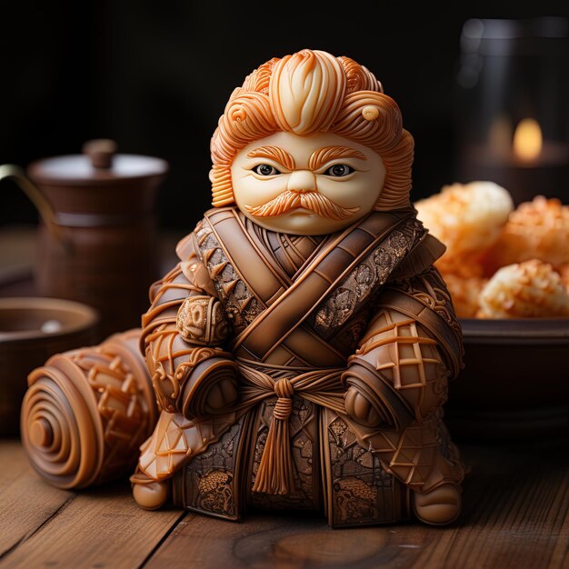 a small figurine of a lion is sitting on a table