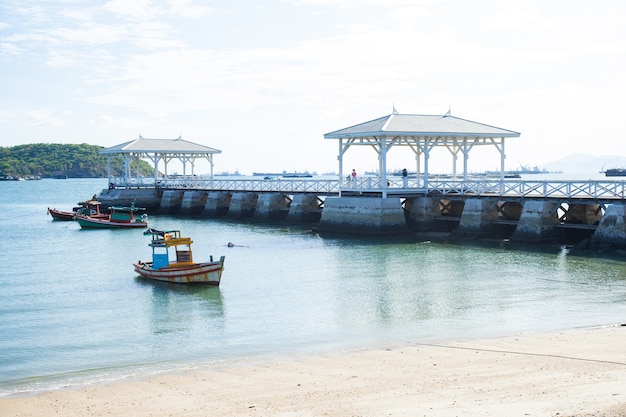 Small fishing boat.