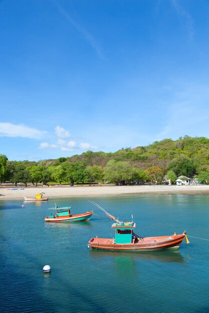 Small fishing boat.