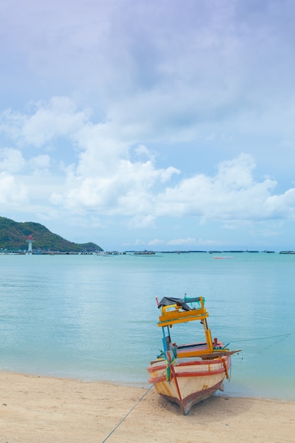 Small fishing boat.