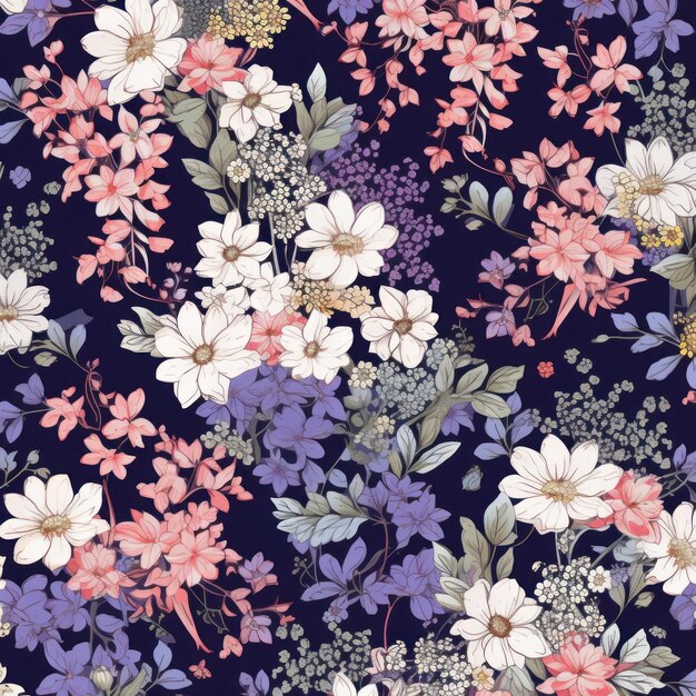 Small flowers pattern design floral background pattern design