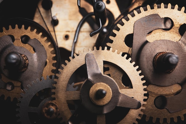 Small gears mechanism in closeup