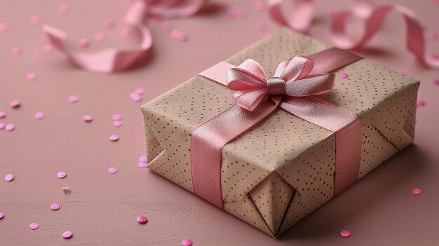 Small Gift Box With Pink Bow