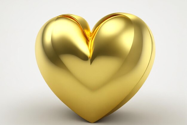 a Small Gold Heart Image Without Background