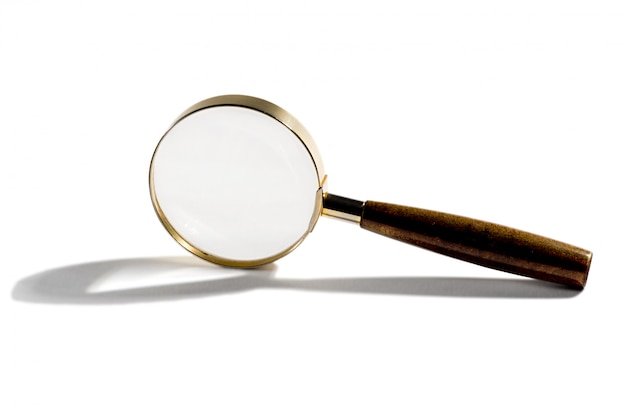 Small handheld magnifying glass