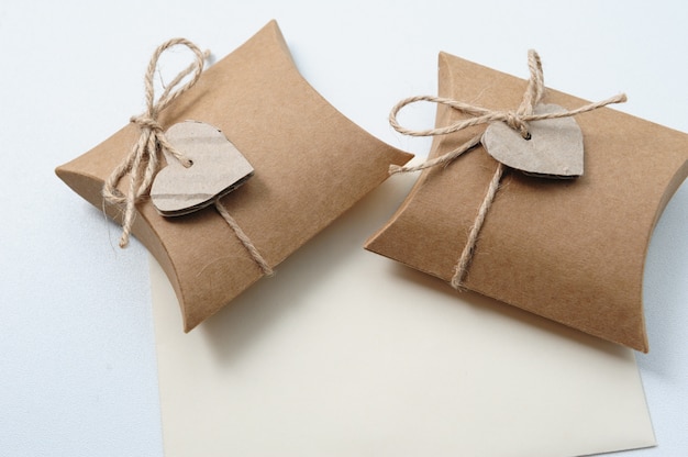 Small Handmade gift boxes with kraft paper