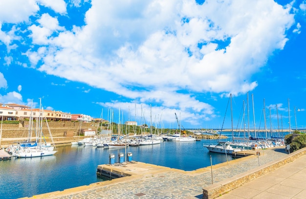 Small harbor in the village of stintino