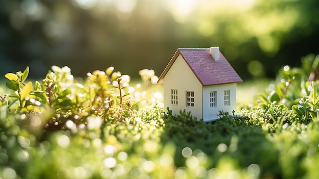 A small house in the grass