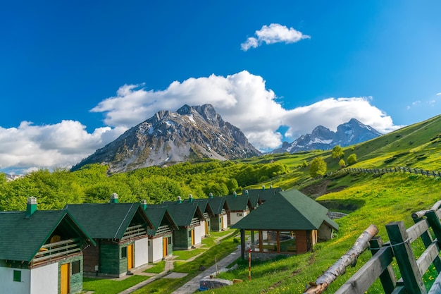 Small houses at the foot of the mountain for a holiday in Montenegro Komovi