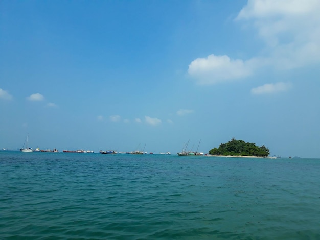 A small island in the port of Merak Cilegon Banten