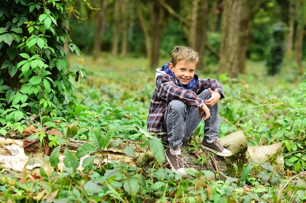 Small kid camping