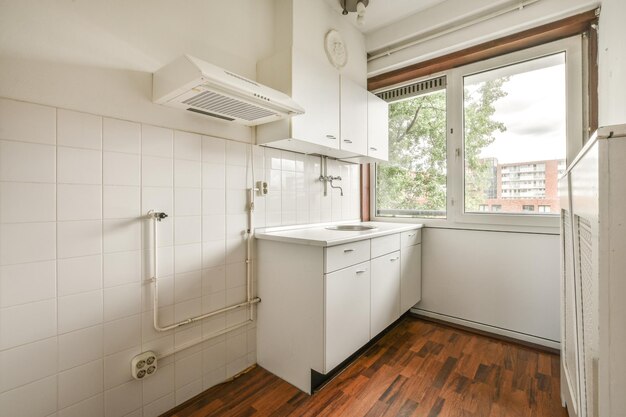 Small kitchen interior in apartment