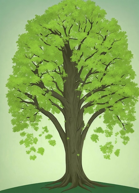 Small Leaf vector art tree