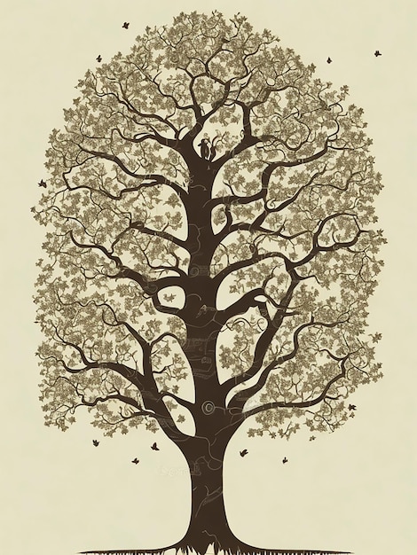 Photo small leaf vector art tree