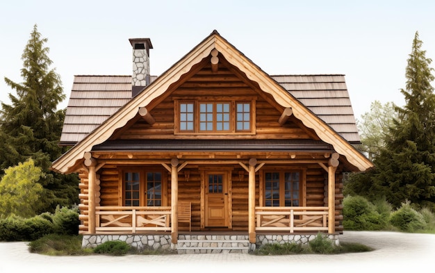 Small Log Cabin With Porch and Swing