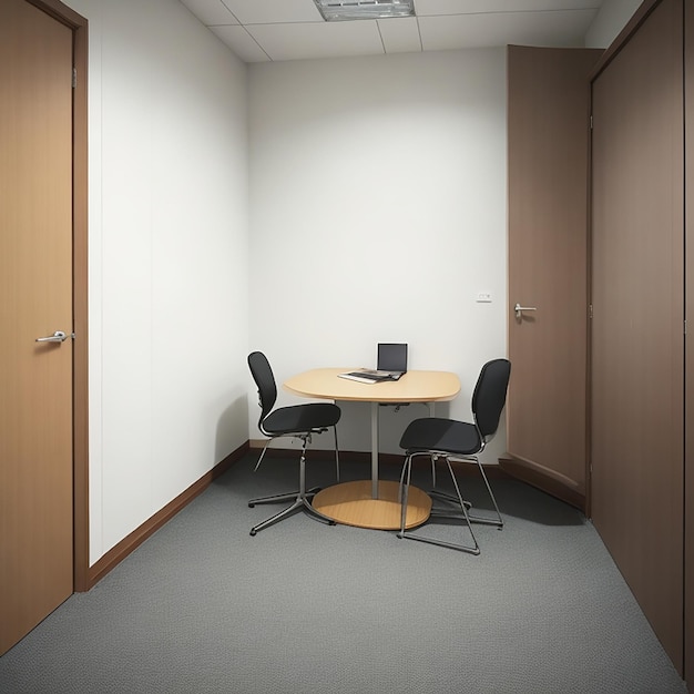 Small meeting room with no one generated by AI