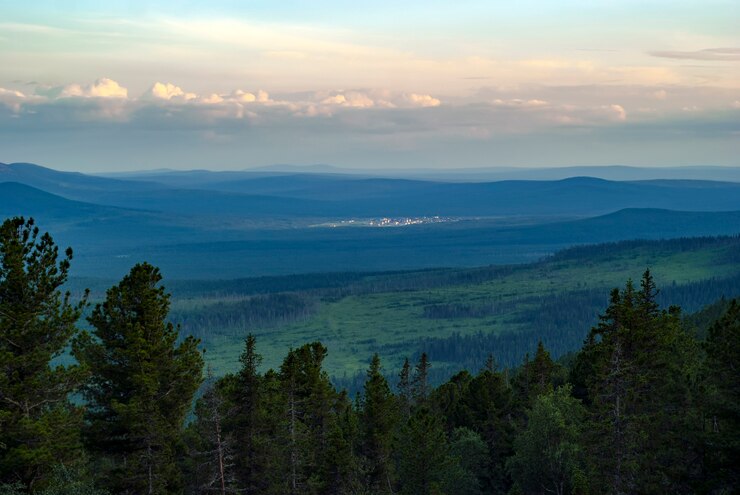 Small military town Kytlym Sverdlovsk oblast Russia among the Ural Mountains