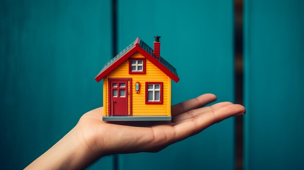 small miniature house in hand