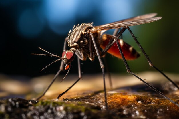 Photo small mosquito macro insect generate ai