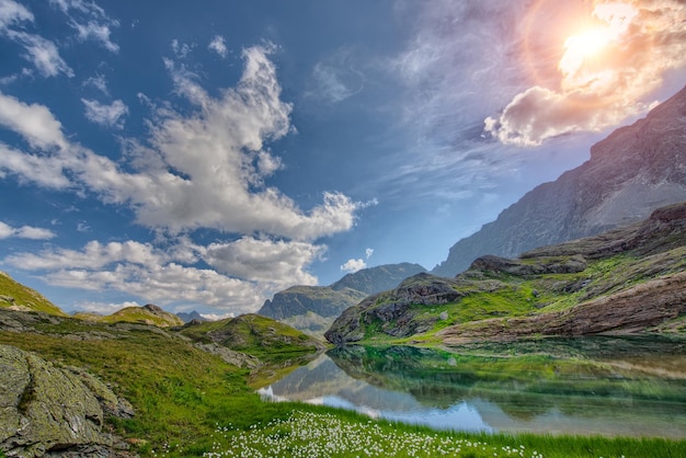 Small mountain lake