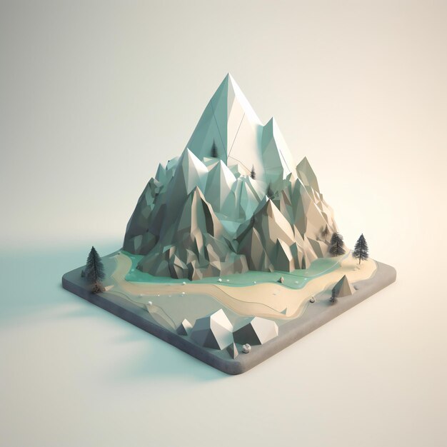 A small mountain with a forest in the middle
