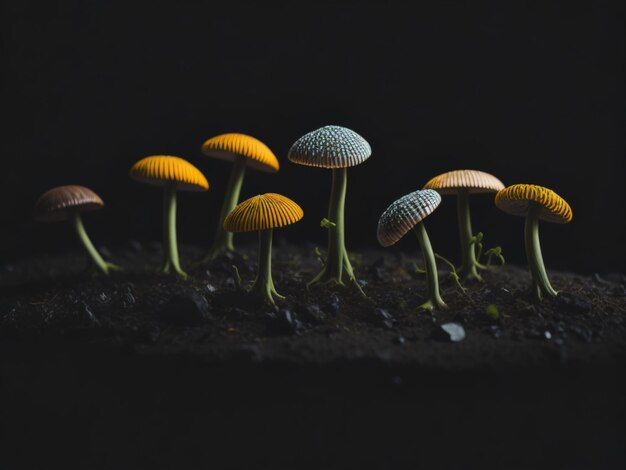 Small mushrooms background image