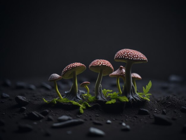 Small mushrooms background image