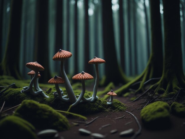 Small mushrooms background image