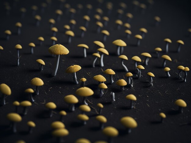 Small mushrooms background image