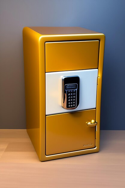 Small narrow safe for keeping money or valuables