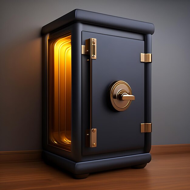 Small narrow safe for keeping money or valuables