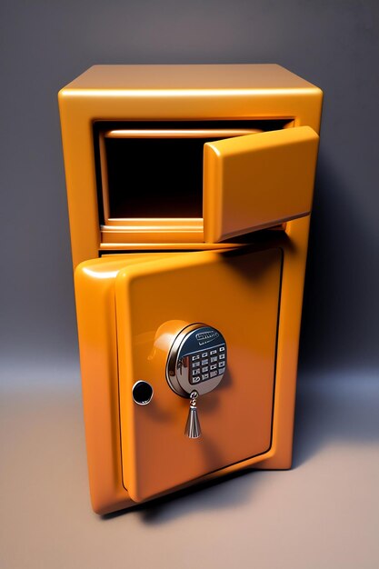 Small narrow safe for keeping money or valuables