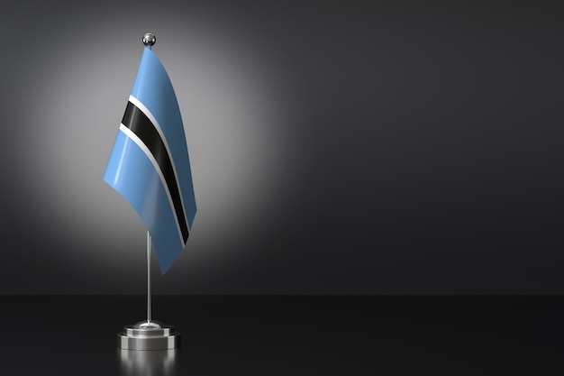 Small National Flag of the Burkina Faso on a Black Background 3d Rendering