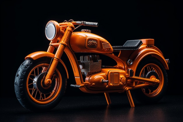 A small orange motorcycle with the word sebring on the side.