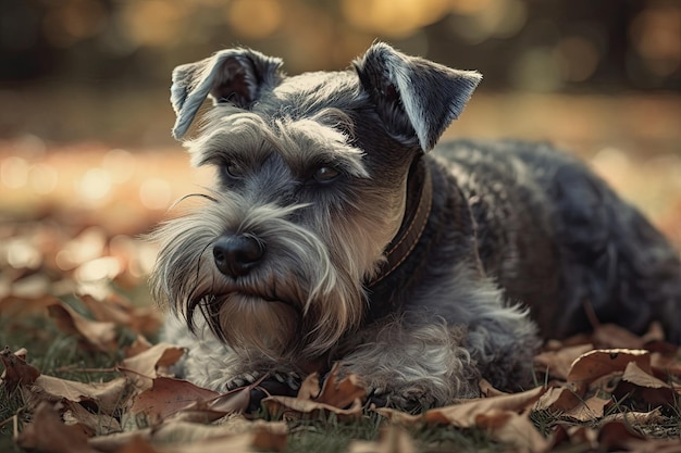 Small pappy with a sorrowful expression laying on the ground pondering