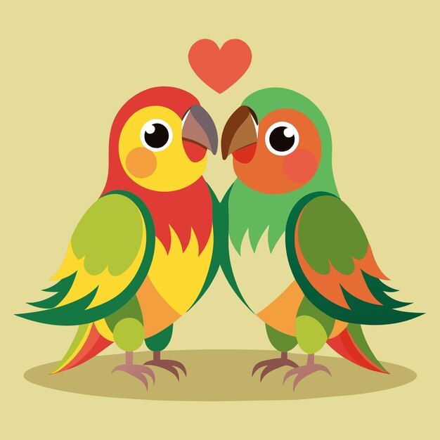 Photo small parrot lovebirds