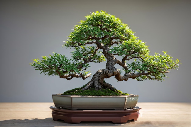 A Small Perfect Bonsai Isolated Background