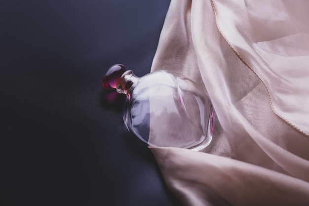 Small perfume and silk fabric