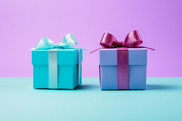 Small petfriendly minimalist Christmas gifts isolated on a gradient background