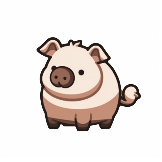 a small pig with a big nose and a small nose generative ai