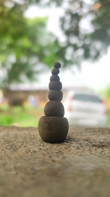 Small pile of mud rocks from bigger to smaller