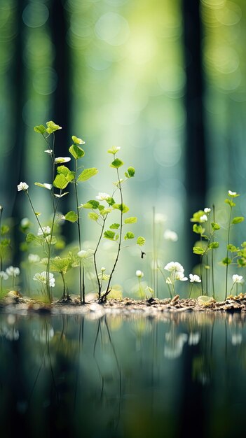 a small plant in the forest