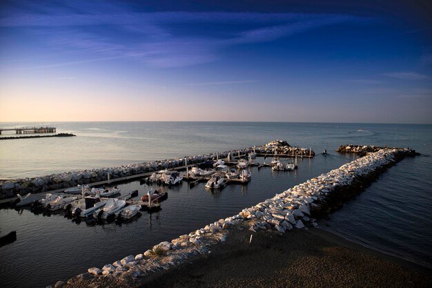 Small port at sea