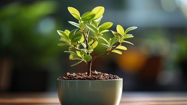 成長と発展を象徴する小さな鉢植え