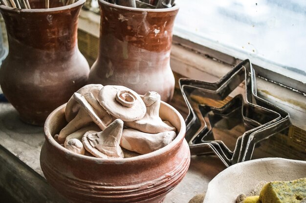 Small pottery closeup