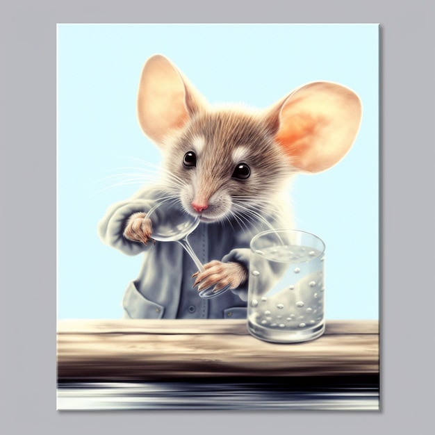 Photo small rat living indoors