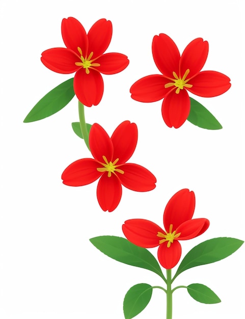 Photo small red flower vector