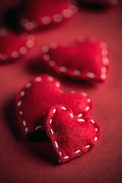 Small red hearts