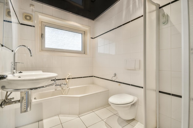 Small restroom in modern apartment